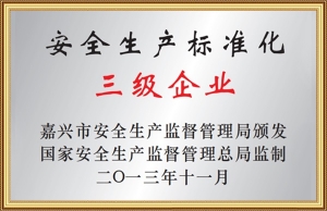 安全生產(chǎn)標準化三級企業(yè)